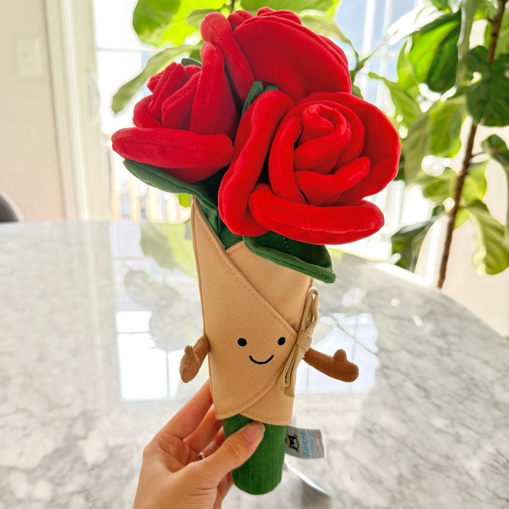 Jellycat Amuseables Rose Bouquet NWT Authentic